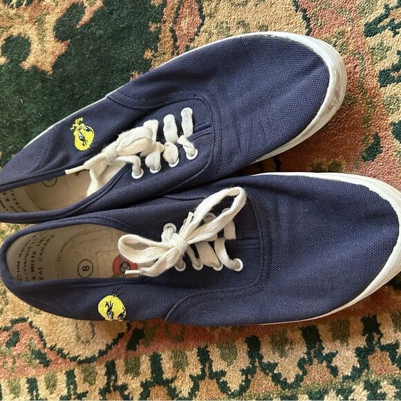 Vintage 1998 Women's Looney Tunes Tweety Bird Canvas Low Top Sneakers Size 8 - Picture 4 of 16